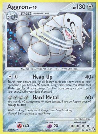 Aggron 001/123  - Holofoil Mysterious Treasures