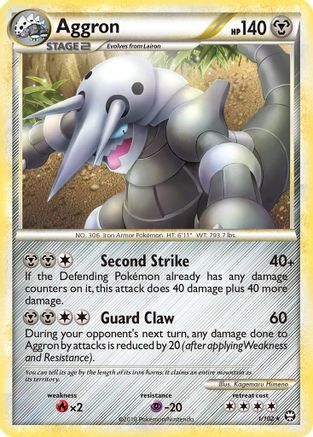 Aggron 001/102  - Reverse Holofoil Triumphant