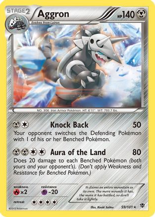 Aggron 059/101  - Reverse Holofoil Plasma Blast