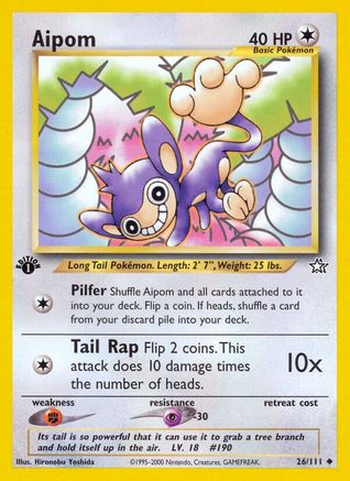 Aipom 026/111 - 1st Edition Neo Genesis