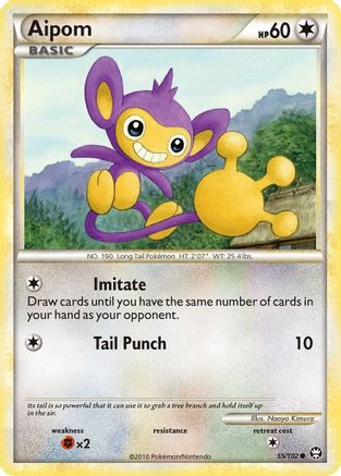 Aipom 055/102  - Reverse Holofoil Triumphant