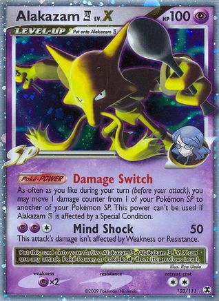 Alakazam E4 Lv.X 103/111  - Holofoil Rising Rivals