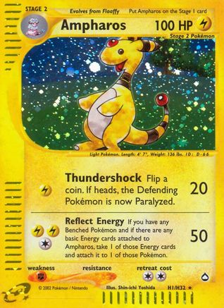Ampharos H01/H32 - Holofoil Aquapolis