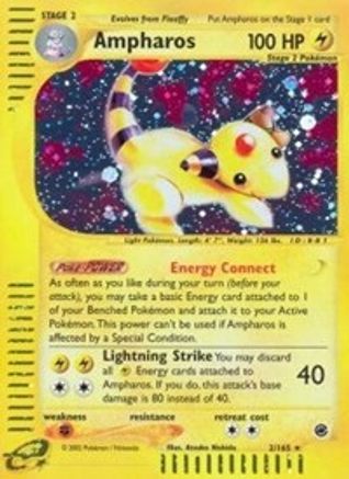 Ampharos 002/165 - Reverse Holofoil Expedition