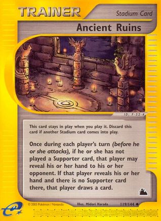 Ancient Ruins 119/144 - Reverse Holofoil Skyridge