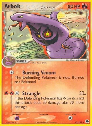 Arbok (Delta Species) 013/101 - Reverse Holofoil Dragon Frontiers