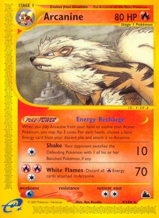 Arcanine 003/144 - Reverse Holofoil Skyridge