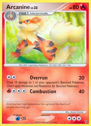Arcanine 050/147  - Reverse Holofoil Supreme Victors