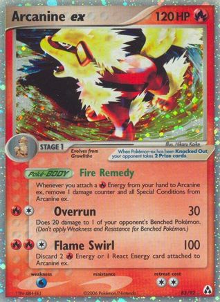 Arcanine ex 083/92 - Holofoil Legend Maker