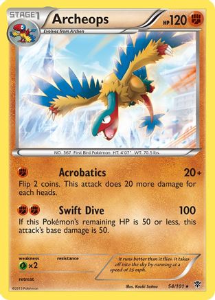 Archeops 054/101  - Reverse Holofoil Plasma Blast