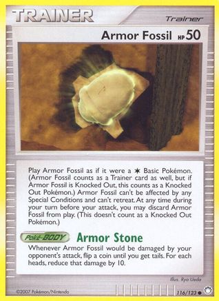 Armor Fossil 116/123  - Reverse Holofoil Mysterious Treasures
