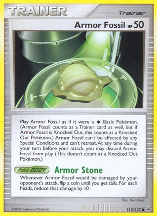 Armor Fossil 119/127  - Reverse Holofoil Platinum