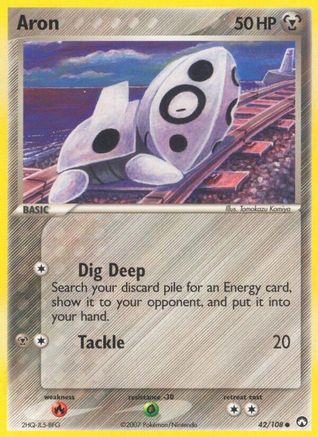 Aron 042/108 - Reverse Holofoil Power Keepers