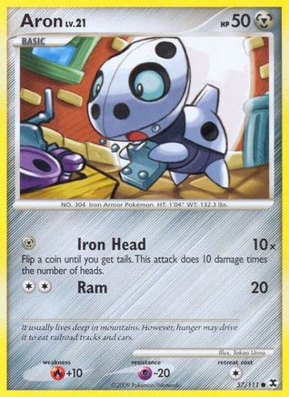Aron 057/111  - Reverse Holofoil Rising Rivals