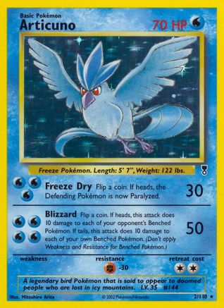 Articuno 002/110  - Reverse Holofoil Legendary Collection