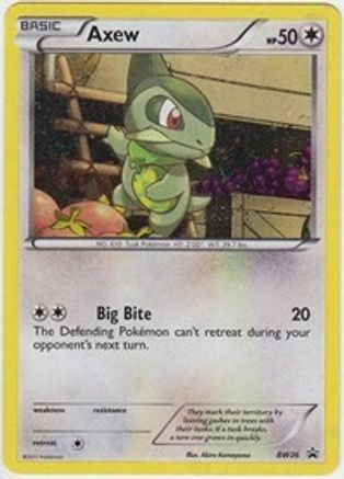 Axew BW26  - Holofoil Black and White Promos