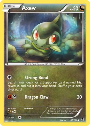 Axew 067/101  - Reverse Holofoil Plasma Blast