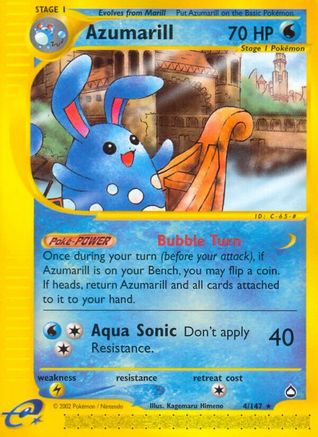 Azumarill 004/147 - Reverse Holofoil Aquapolis