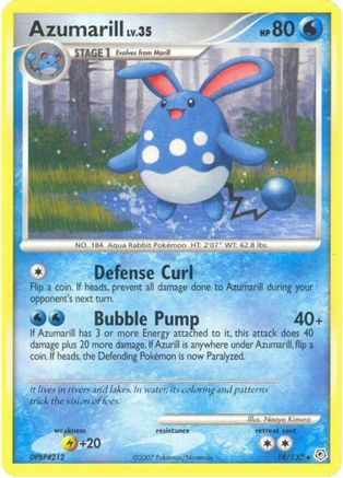 Azumarill 018/130  - Reverse Holofoil Diamond and Pearl