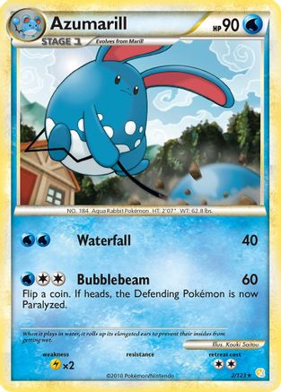 Azumarill 002/123  - Reverse Holofoil HeartGold SoulSilver