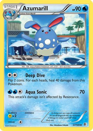 Azumarill 037/149  - Reverse Holofoil Boundaries Crossed