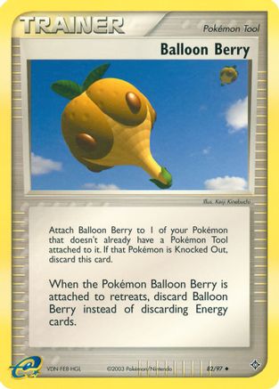 Balloon Berry 082/97 - Reverse Holofoil Dragon
