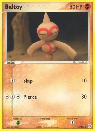 Baltoy 043/106 - Reverse Holofoil Emerald