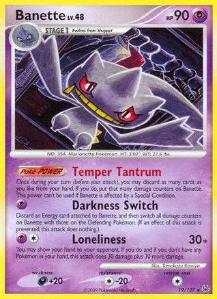 Banette 019/127  - Reverse Holofoil Platinum
