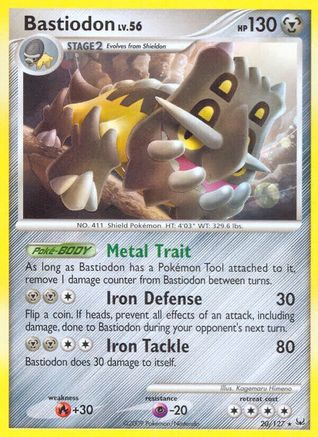 Bastiodon 020/127  - Reverse Holofoil Platinum