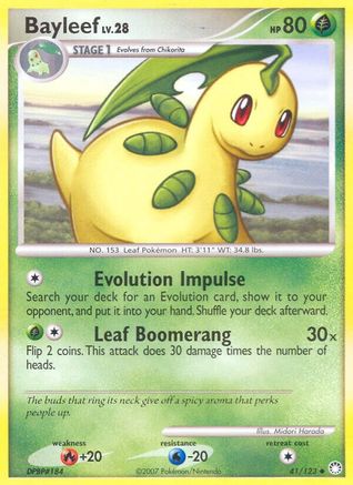 Bayleef 041/123  - Reverse Holofoil Mysterious Treasures