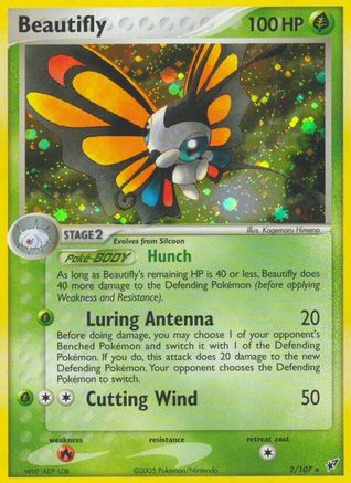 Beautifly 002/107 - Reverse Holofoil Deoxys