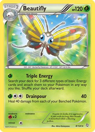 Beautifly 008/124  - Reverse Holofoil Dragons Exalted