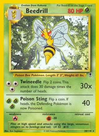 Beedrill 020/110 - Reverse Holofoil Legendary Collection
