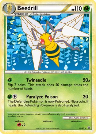 Beedrill 012/95  - Reverse Holofoil Unleashed