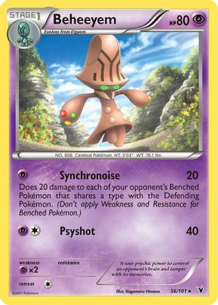 Beheeyem 056/101  - Reverse Holofoil Noble Victories
