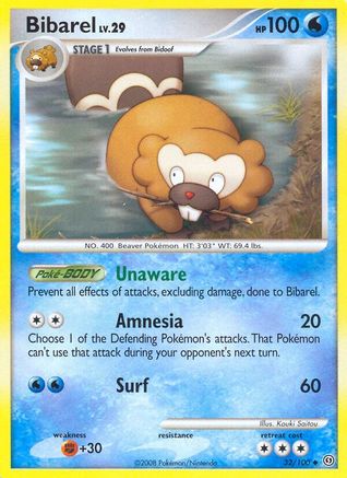 Bibarel 032/100  - Reverse Holofoil Stormfront