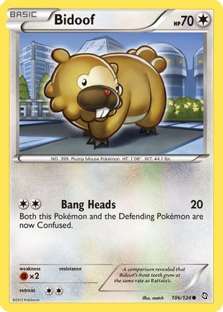 Bidoof 106/124  - Reverse Holofoil Dragons Exalted