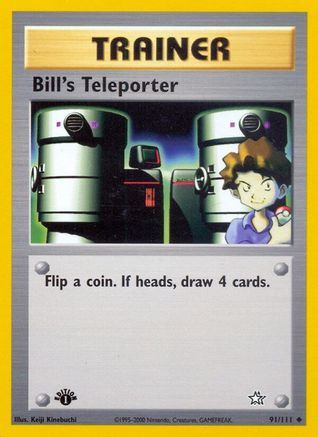 Bill's Teleporter 091/111 - 1st Edition Neo Genesis