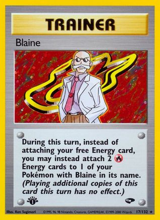 Blaine 017/132 - 1st Edition Holofoil Gym Challenge
