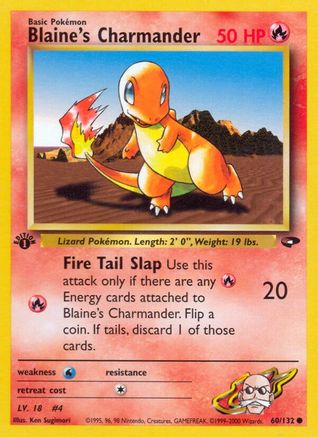 Blaine's Charmander 060/132 - 1st Edition Gym Challenge