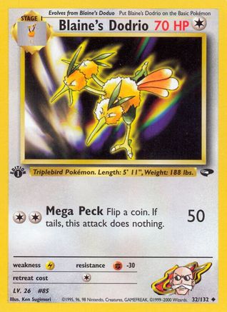 Blaine's Dodrio 032/132 - 1st Edition Gym Challenge