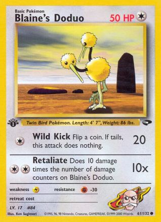 Blaine's Doduo 061/132 - 1st Edition Gym Challenge