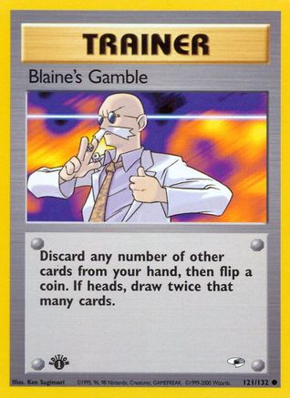 Blaine's Gamble 121/132 - 1st Edition Gym Heroes