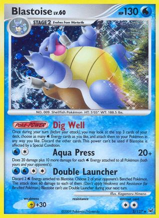 Blastoise 002/127  - Reverse Holofoil Platinum