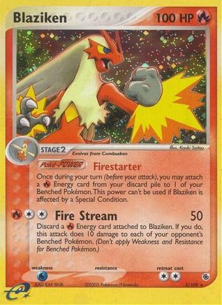 Blaziken 003/109 - Holofoil Ruby and Sapphire