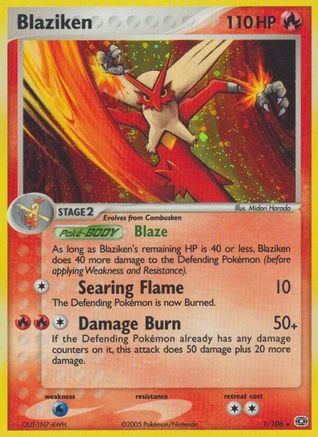 Blaziken 001/106 - Holofoil Emerald