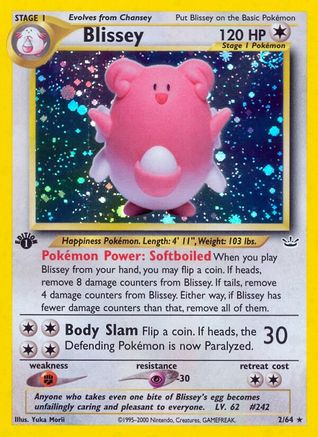 Blissey 002/64 - 1st Edition Holofoil Neo Revelation