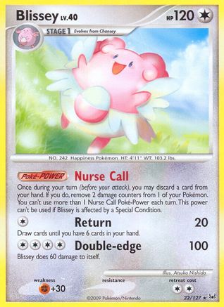 Blissey 022/127  - Reverse Holofoil Platinum