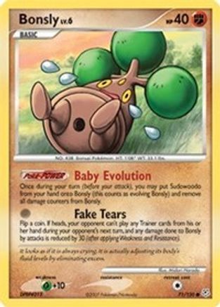 Bonsly 071/130  - Reverse Holofoil Diamond and Pearl