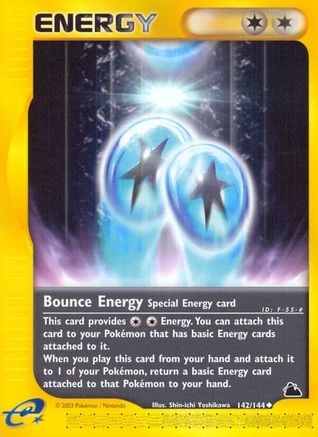 Bounce Energy 142/144 - Reverse Holofoil Skyridge